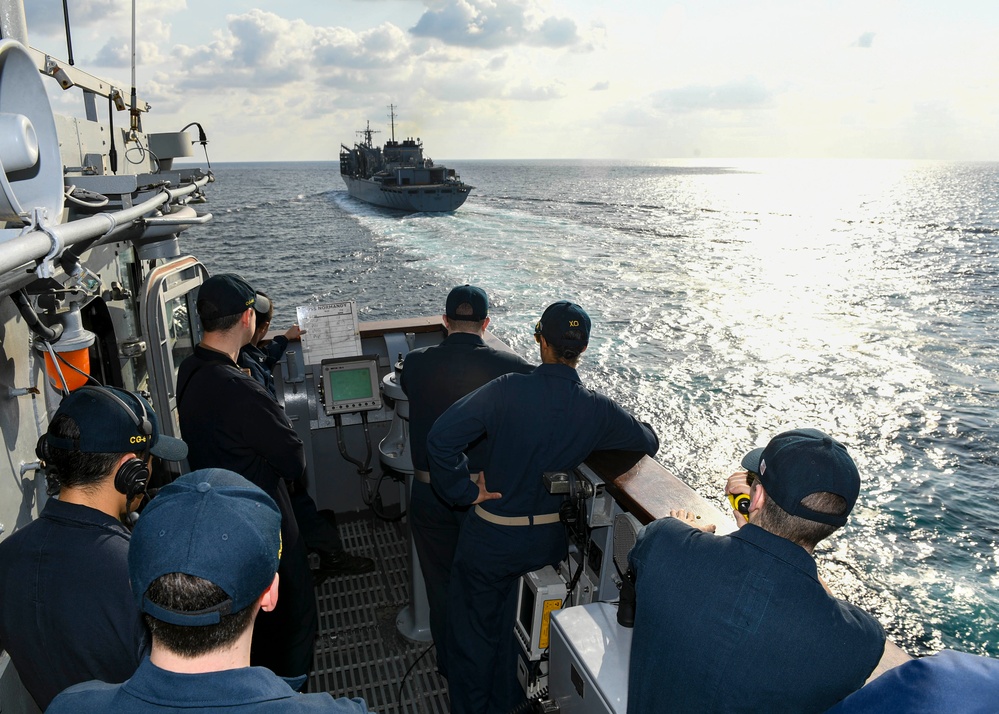 USS Normandy Conducts Underway Replenishment With USNS Supply