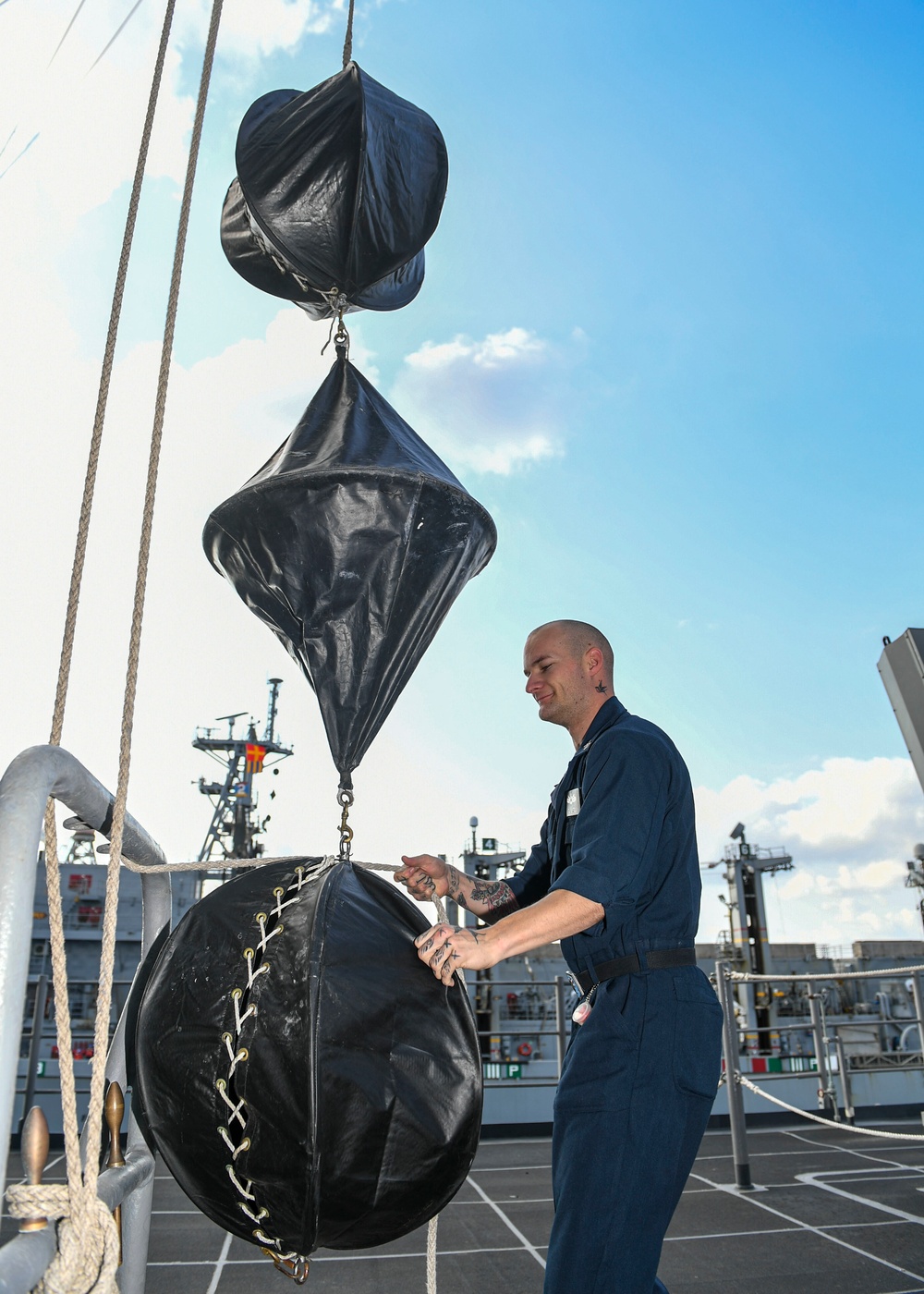 USS Normandy Conducts Underway Replenishment With USNS Supply