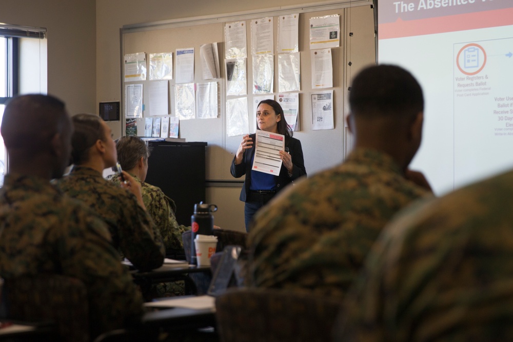 Pendleton Marines attend Federal Voting Assistance Program workshop