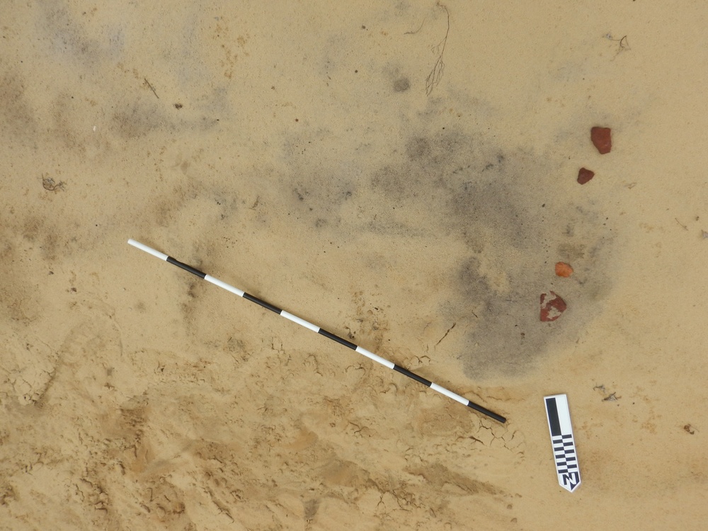 Soil discoloration feature at Fort McCoy