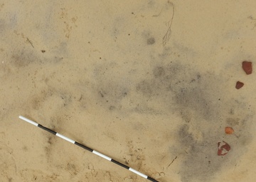 Soil discoloration feature at Fort McCoy