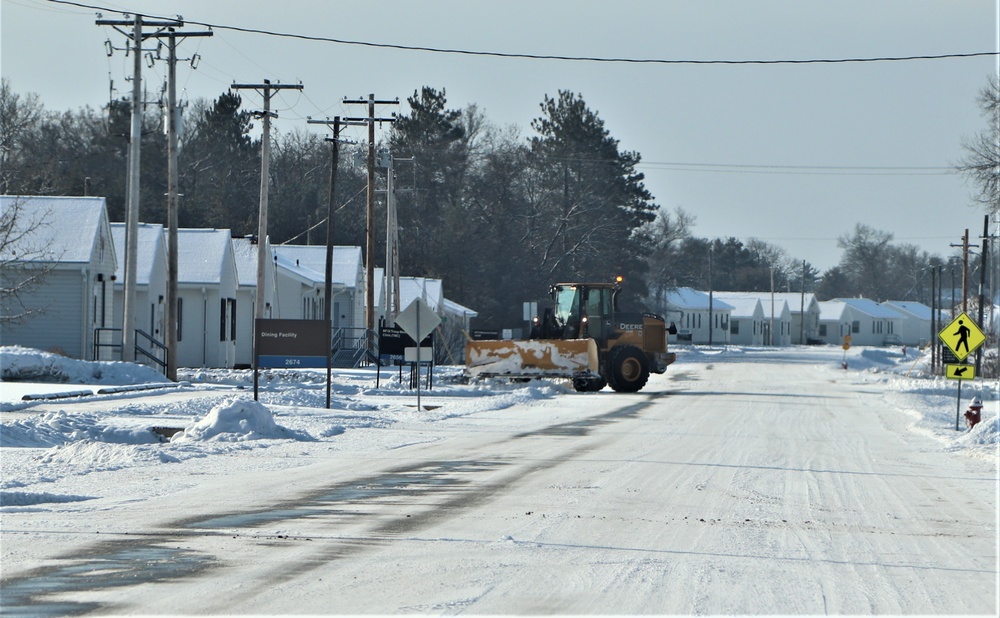 Snow-removal operations at Fort McCoy