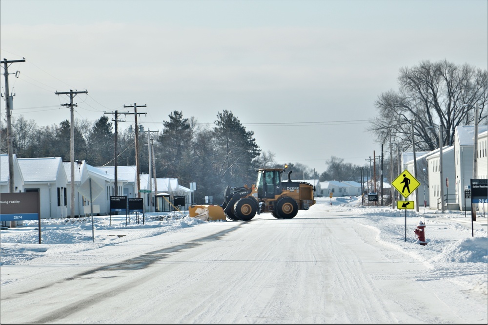 Snow-removal operations at Fort McCoy