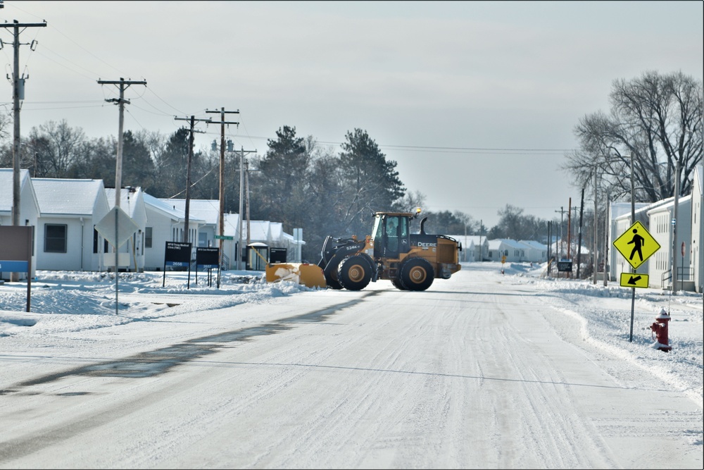 Snow-removal operations at Fort McCoy