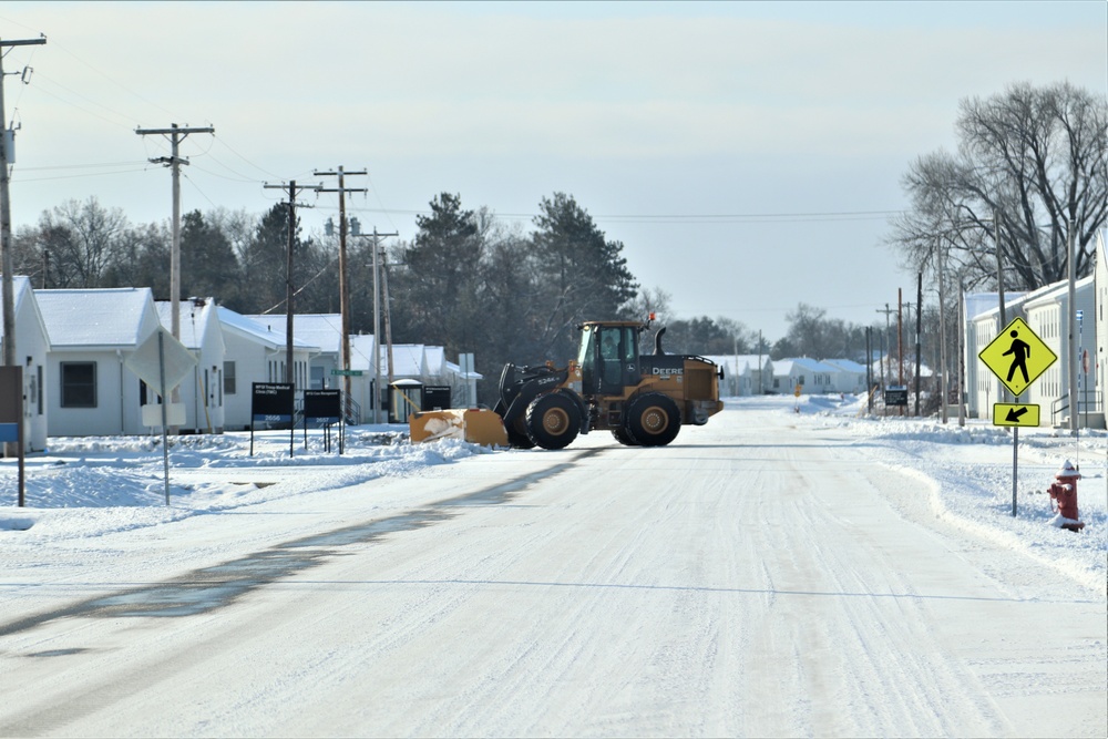 Snow-removal operations at Fort McCoy