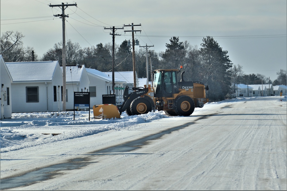 Snow-removal operations at Fort McCoy