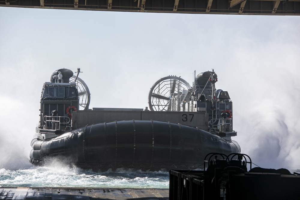 LCAC prepares to enter well deck