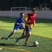 Sailors Play soccer with Jordanian military