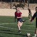 Sailors Play soccer with Jordanian military