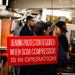 SCBA compressor in operation, USS Farragut