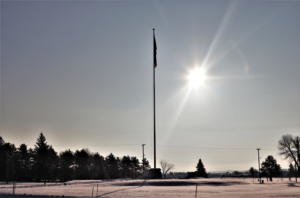 American Flag and Fort McCoy