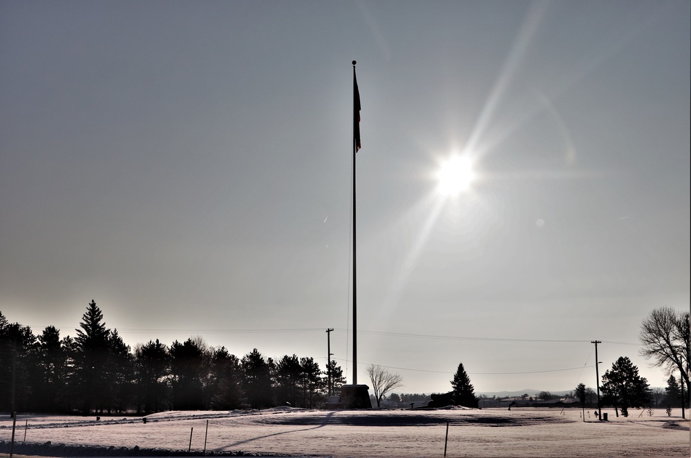 American Flag and Fort McCoy