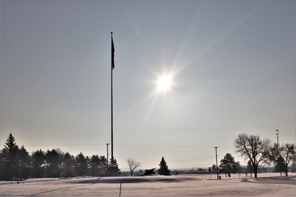 American Flag and Fort McCoy