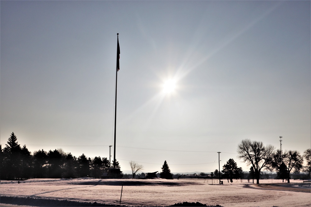 American Flag and Fort McCoy