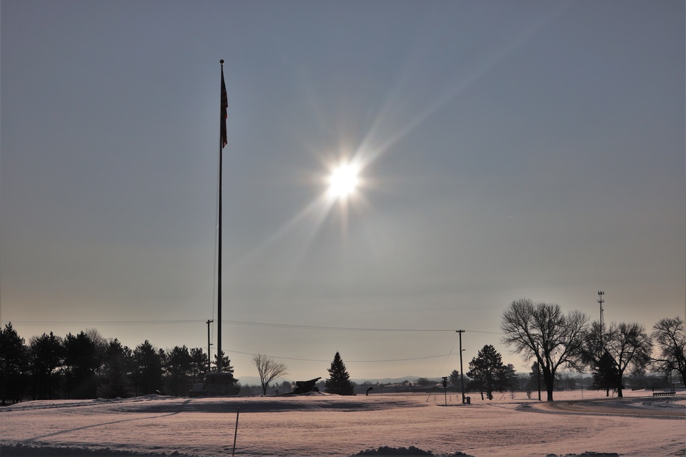 American Flag and Fort McCoy