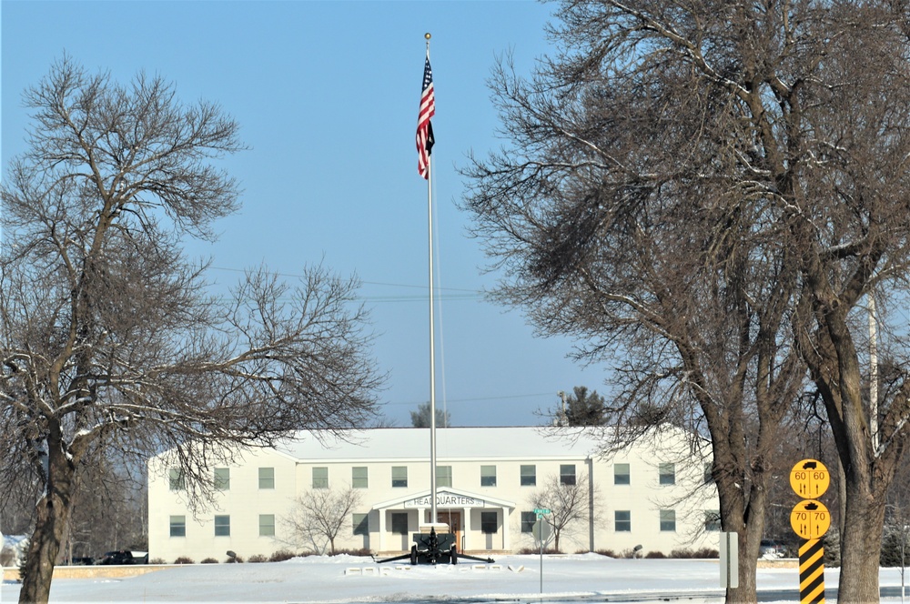 American Flag and Fort McCoy