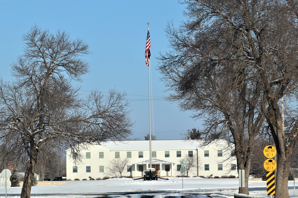 American Flag and Fort McCoy