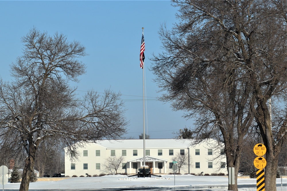 American Flag and Fort McCoy