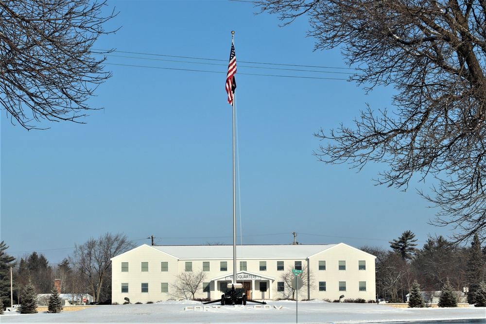 American Flag and Fort McCoy