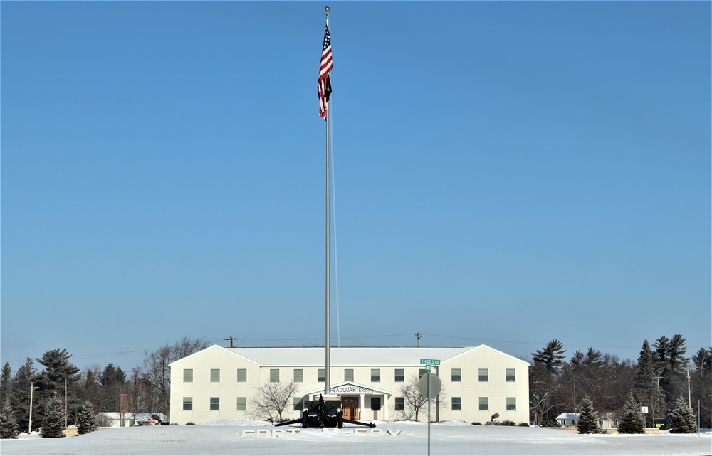 American Flag and Fort McCoy