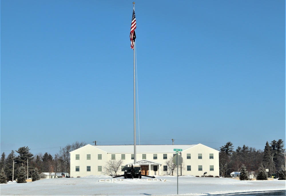 American Flag and Fort McCoy