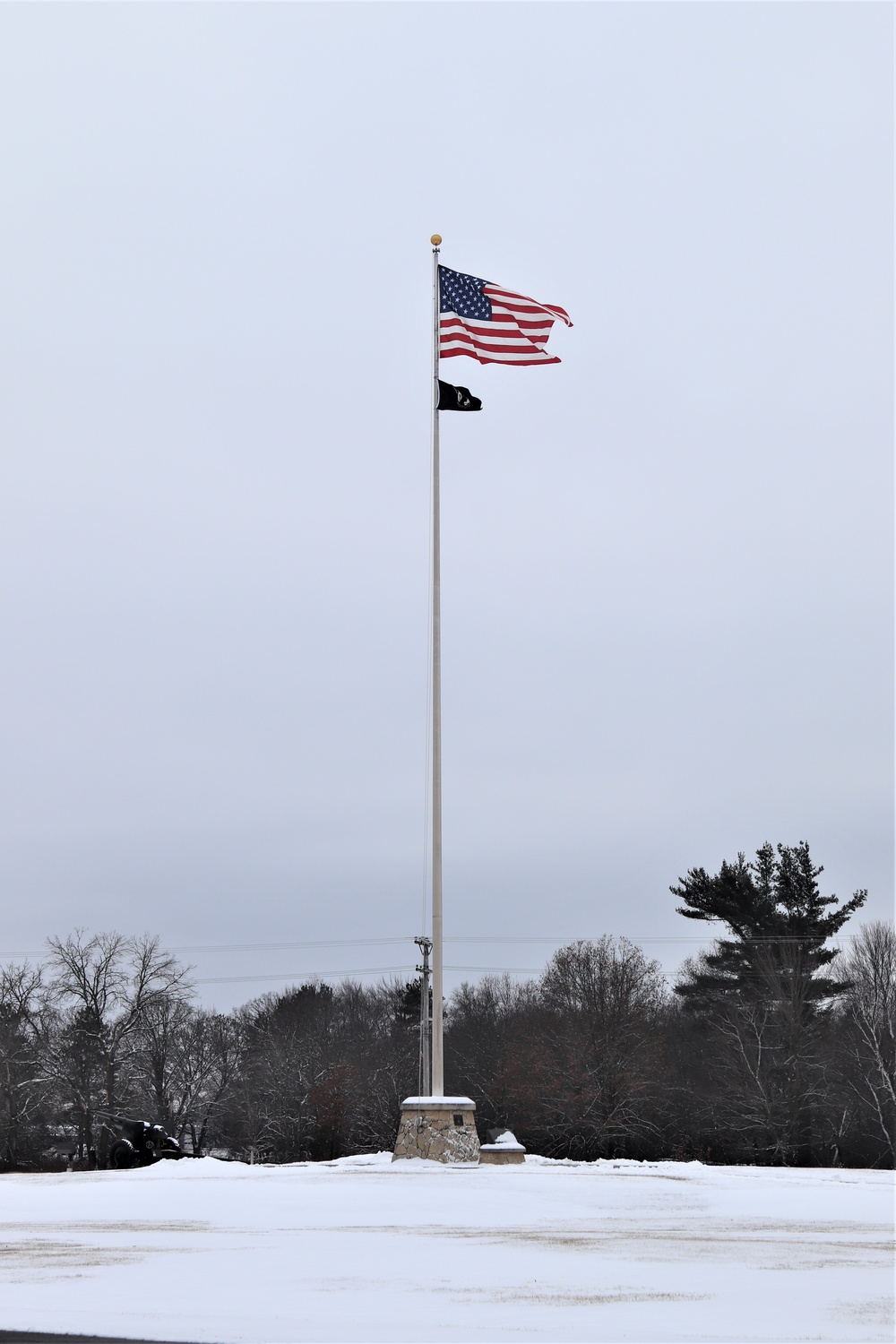 American Flag and Fort McCoy