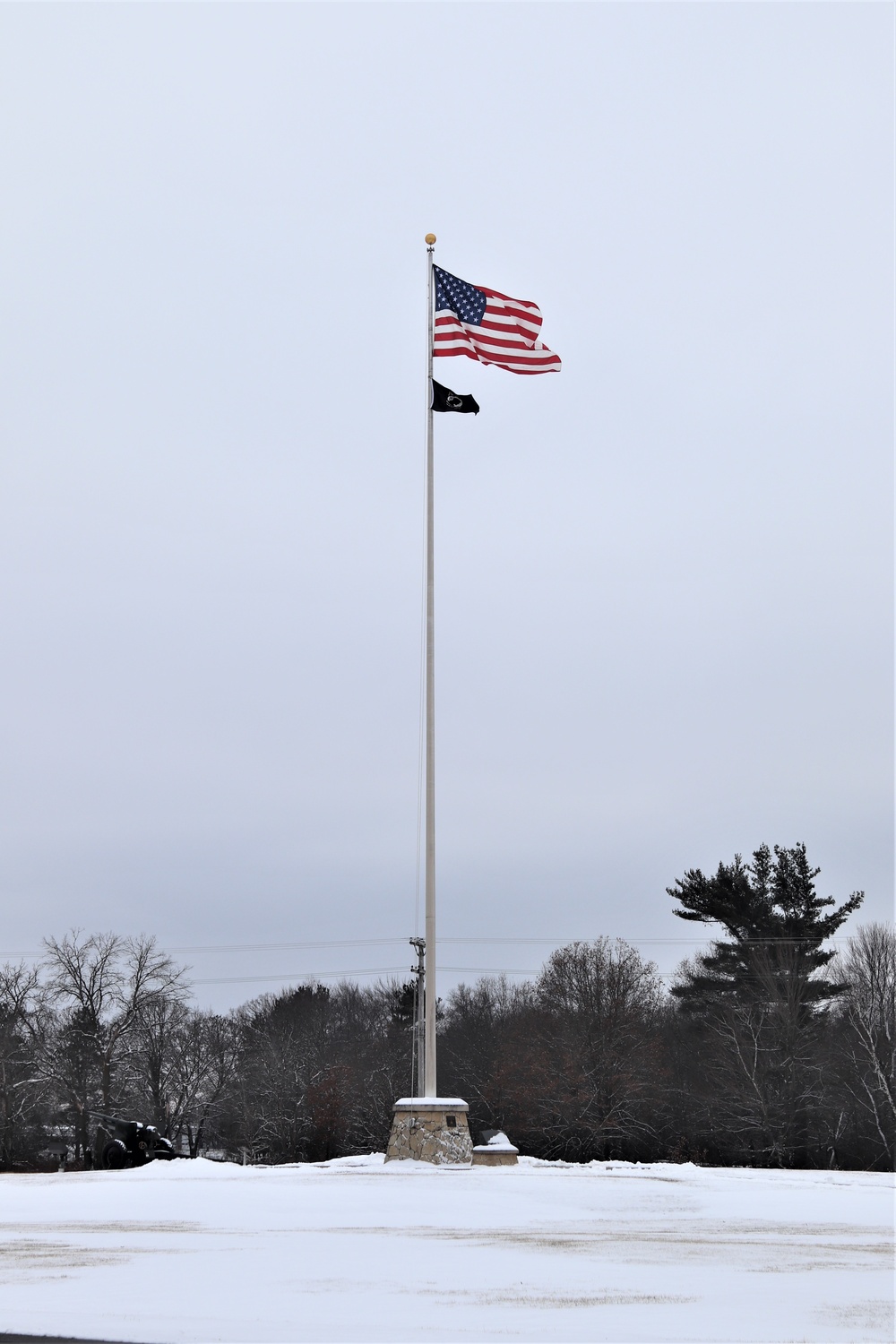 American Flag and Fort McCoy