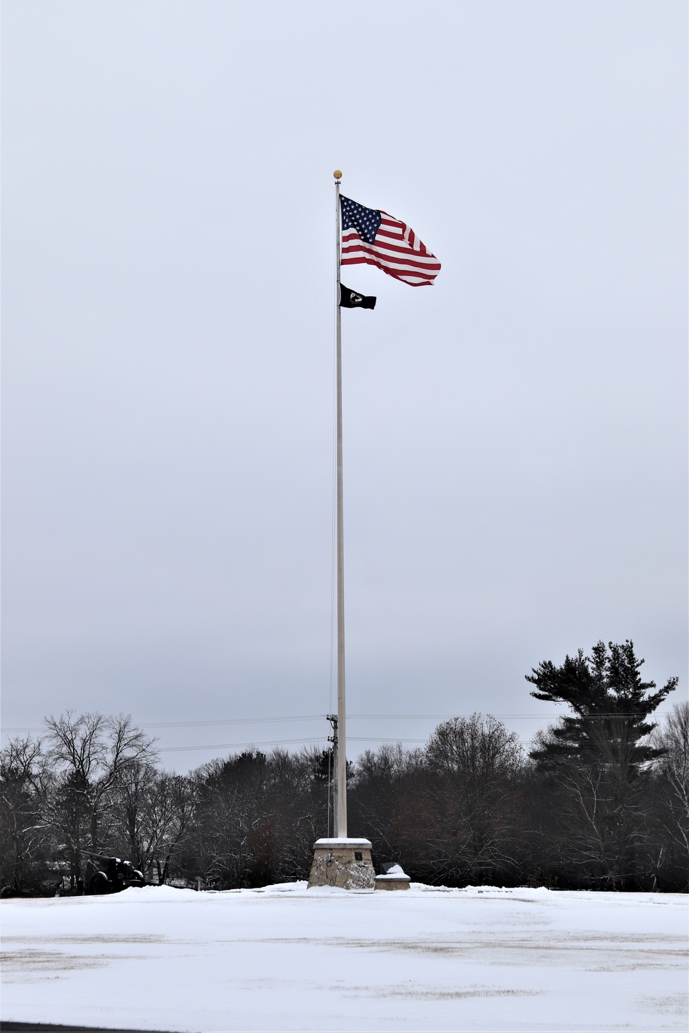 American Flag and Fort McCoy