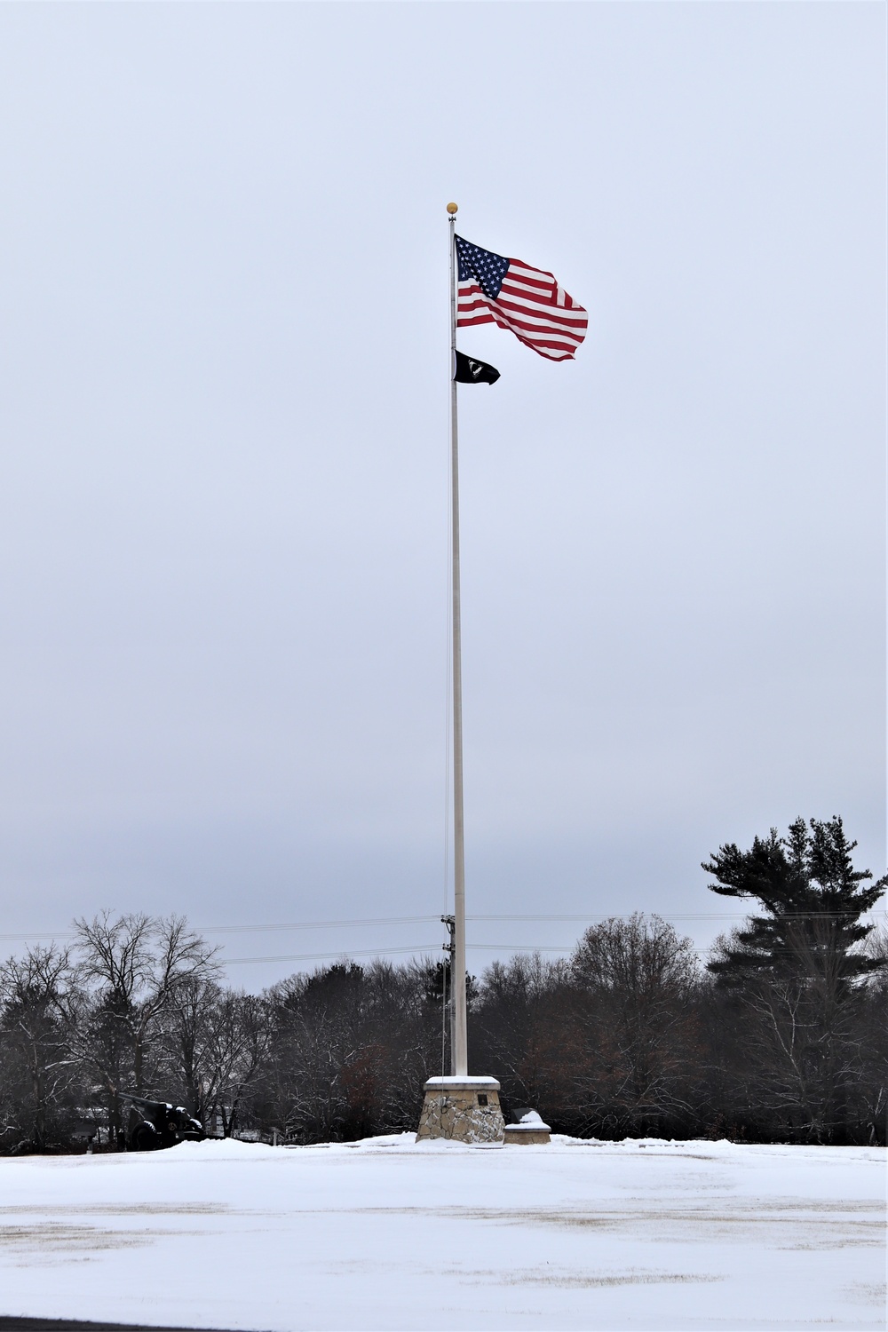 American Flag and Fort McCoy