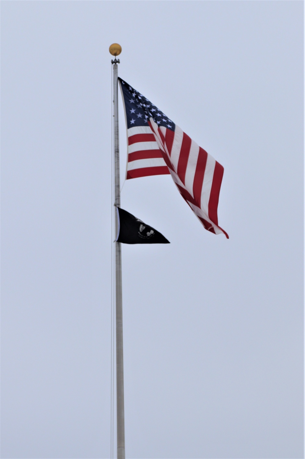 American Flag and Fort McCoy