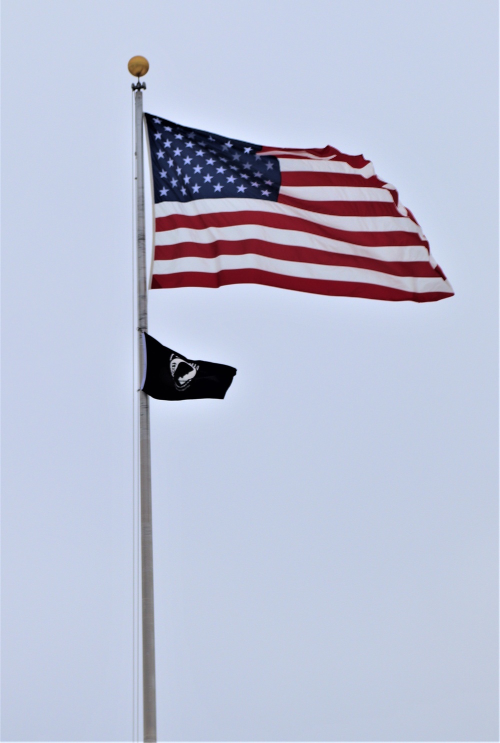 American Flag and Fort McCoy