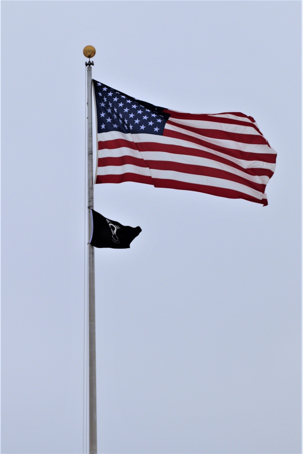 American Flag and Fort McCoy