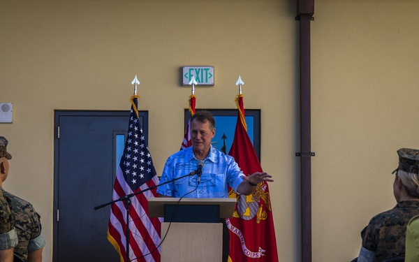 BEQ Untying Maile Lei ceremony