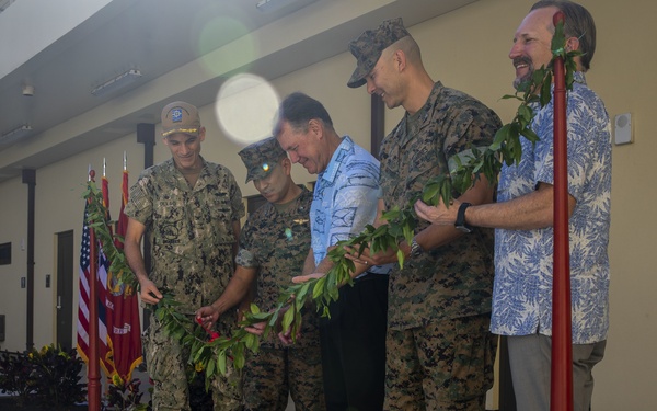 BEQ Untying Maile Lei ceremony