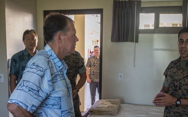 BEQ Untying Maile Lei ceremony