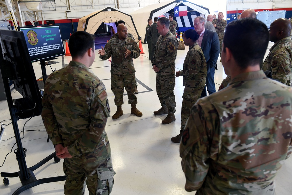 AETC, Texas NG commanders visit 149th Fighter Wing's Lone Star Gunfighters