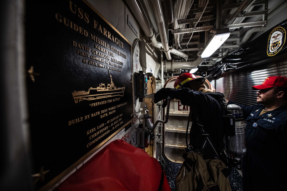 General Quarters Drill, USS Farragut