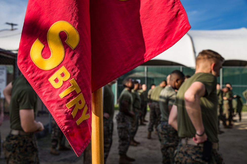 Catch a Lift Veterans work out with Sierra Battery, 5th Battalion, 11th Marine Regiment