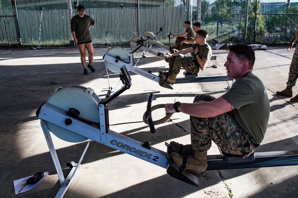 Catch a Lift Veterans work out with Sierra Battery, 5th Battalion, 11th Marine Regiment