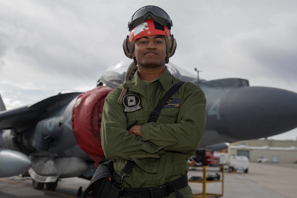 VMA-231's Lance Cpl. Harvie Halliburton