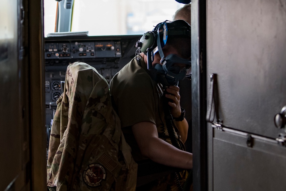 Deployed KC-10 low-light refueling