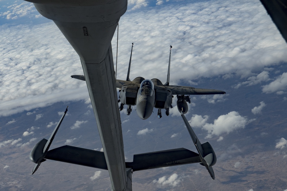 Deployed KC-10 refueling mission