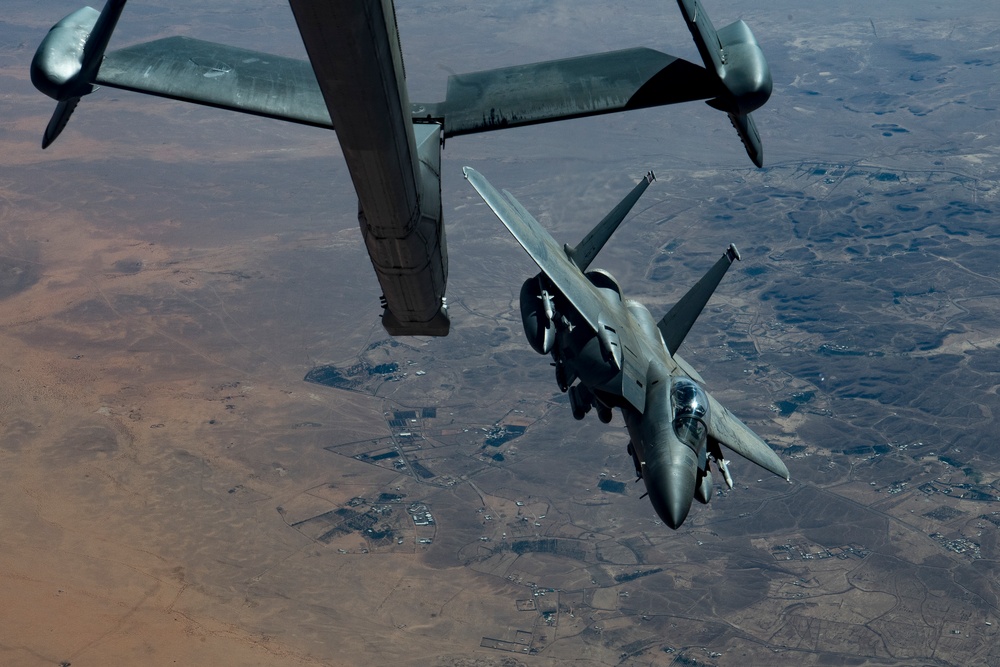 Deployed KC-10 refueling mission