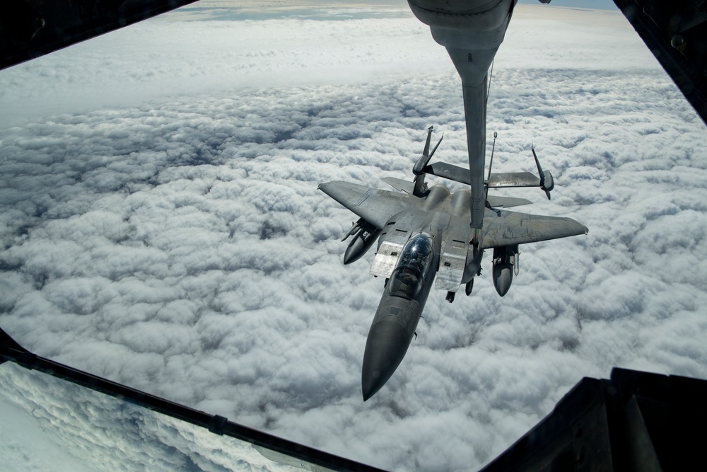 Deployed KC-10 refueling mission