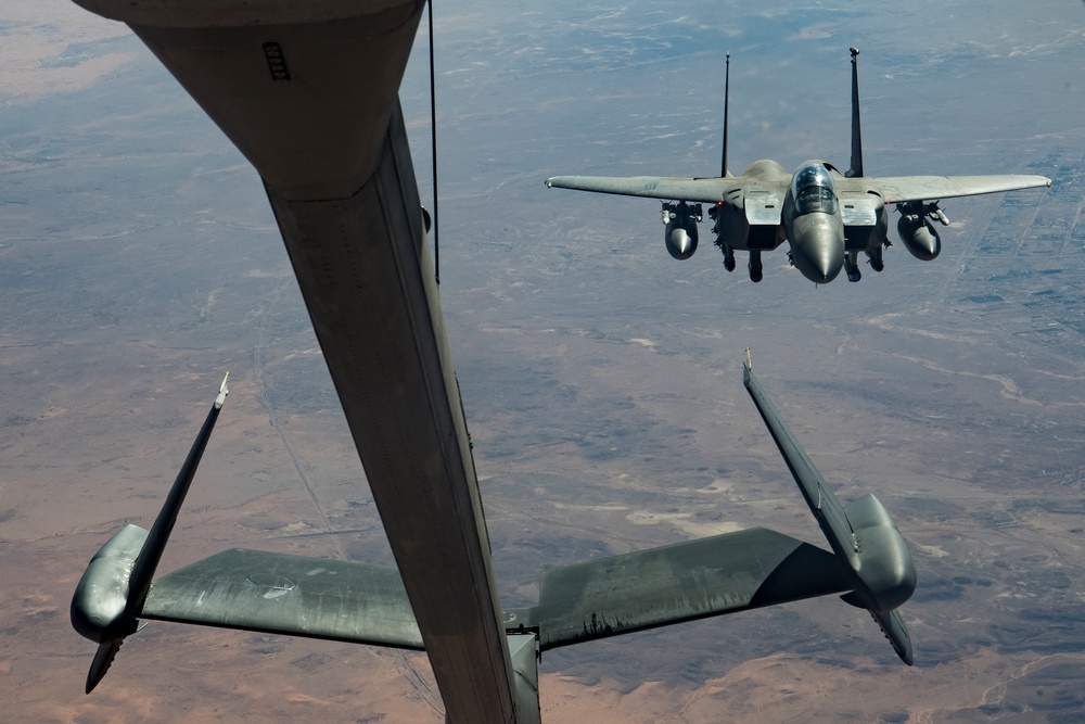 Deployed KC-10 refueling mission