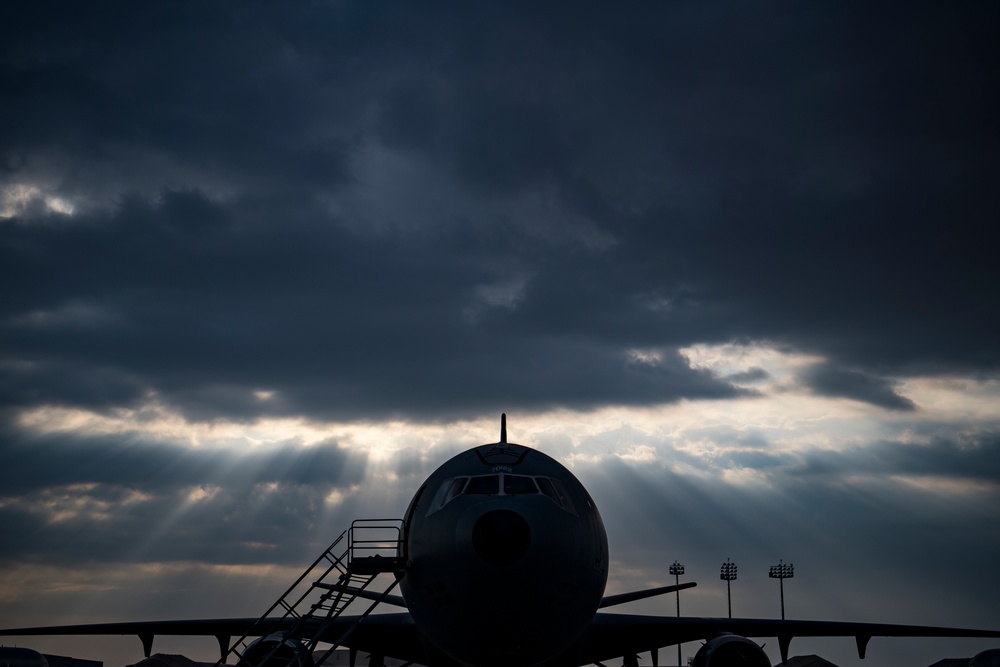 Deployed KC-10 refueling mission