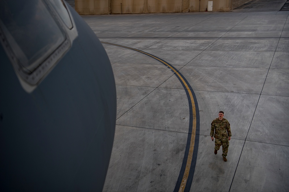 Deployed KC-10 refueling mission