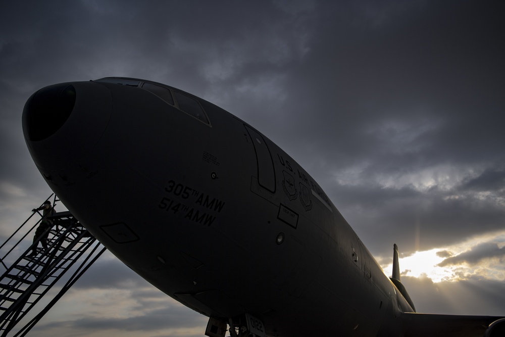 Deployed KC-10 refueling mission