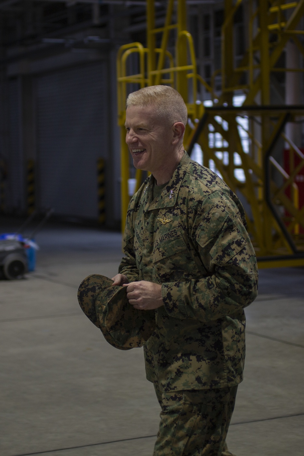 Maj. Gen. Paul J. Rock Jr. visits U.S. Marines with VMM-265 during Exercise Forest Light Western Army