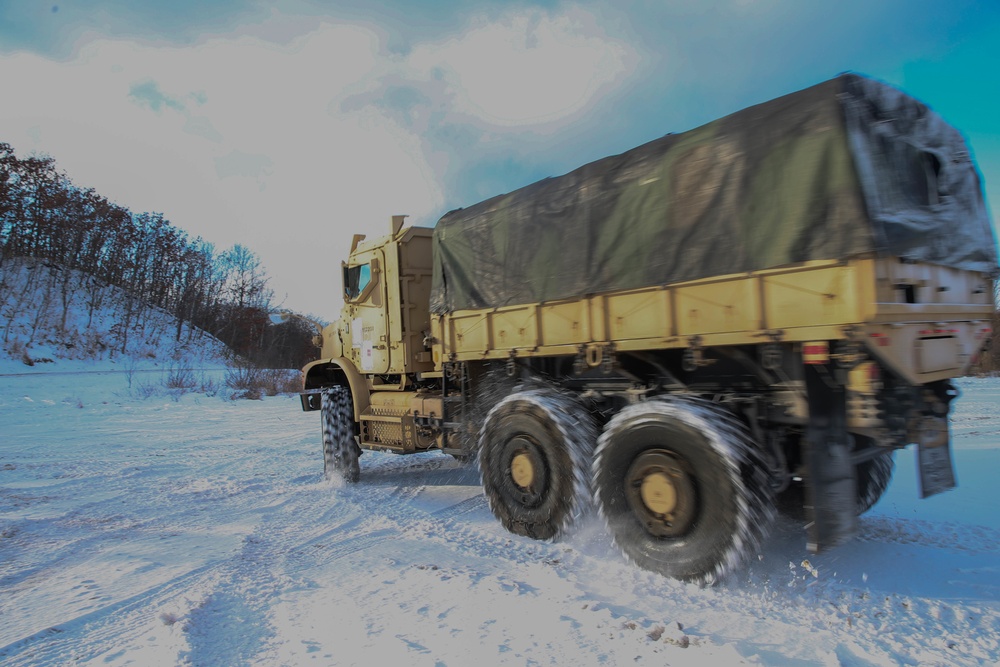 Motivated Motor Transportation Conduct a Weather Convoy at Northern Viper 2020